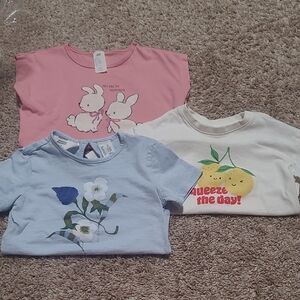 H&M Graphic Kids T-Shirts - Pink, Blue, and White